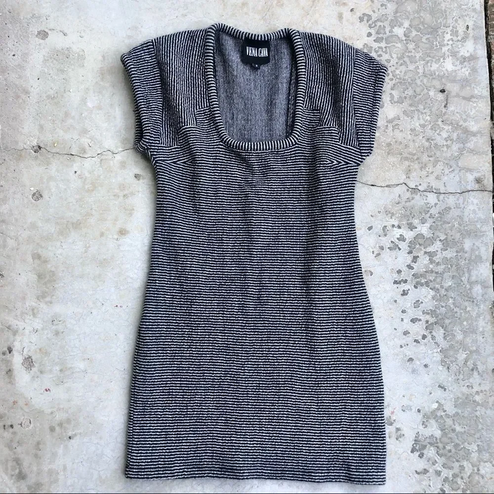 Vena Cava striped wool cotton blend shift dress M
